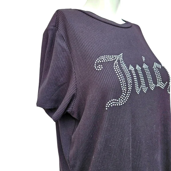 Juicy Couture Women’s  Black T-Shirt Dress Size L - Picture 8 of 12